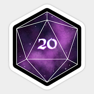 Purple Space D20 Sticker